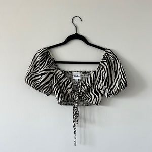 Sky to Moon - Zebra Print Crop Top